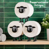 VELENTI Sheep Toilet Roll Holder - Funny Toilet Paper Holder Free Standing Bathroom Set - 3D Printed Black Sheep Loo Roll Holder - Hilarious Tissue Paper Roll Storage - Cute Bathroom Decor - Set of 3 VELENTI
