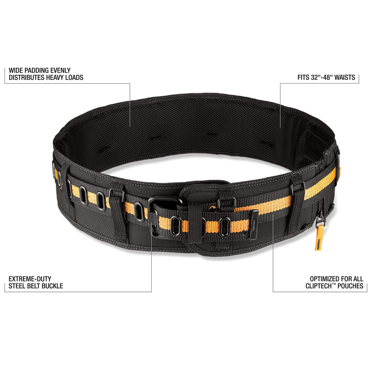 Tough Built - TB-CT-40P Padded Belt for Professionals Steel Buckle ToughBuilt