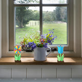 BENIMUS DIY 3D Flower Spring Wood Crafts to Paint, Spring Unfinished Wooden Slices for Craft, Flowers Ornaments for Painting Decorations (32 PCS) BENIMUS