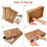 Giiffu 14.5" Medium Kraft Gift Boxes with Lids, 12 Pack Christmas Shirt Boxes with 12 Holiday Designs – Includes Tissue Paper & Stickers Giiffu