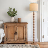 BOBOMOMO 62" Rustic Floor Lamp for Living Room, Retro Farmhouse Floor Lamp Rotary Switch, Resin Standing Lamp for Living Room, Corner, Dining Room, Bedroom, House BOBOMOMO