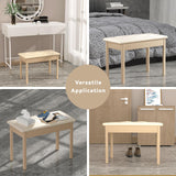HEXANT Duet Piano Bech with Storage, Solid Wooden Keyboard Bench with PU Leather Padded Cushion for Musical Instrument, Keyboard, Vanity Stool HEXANT