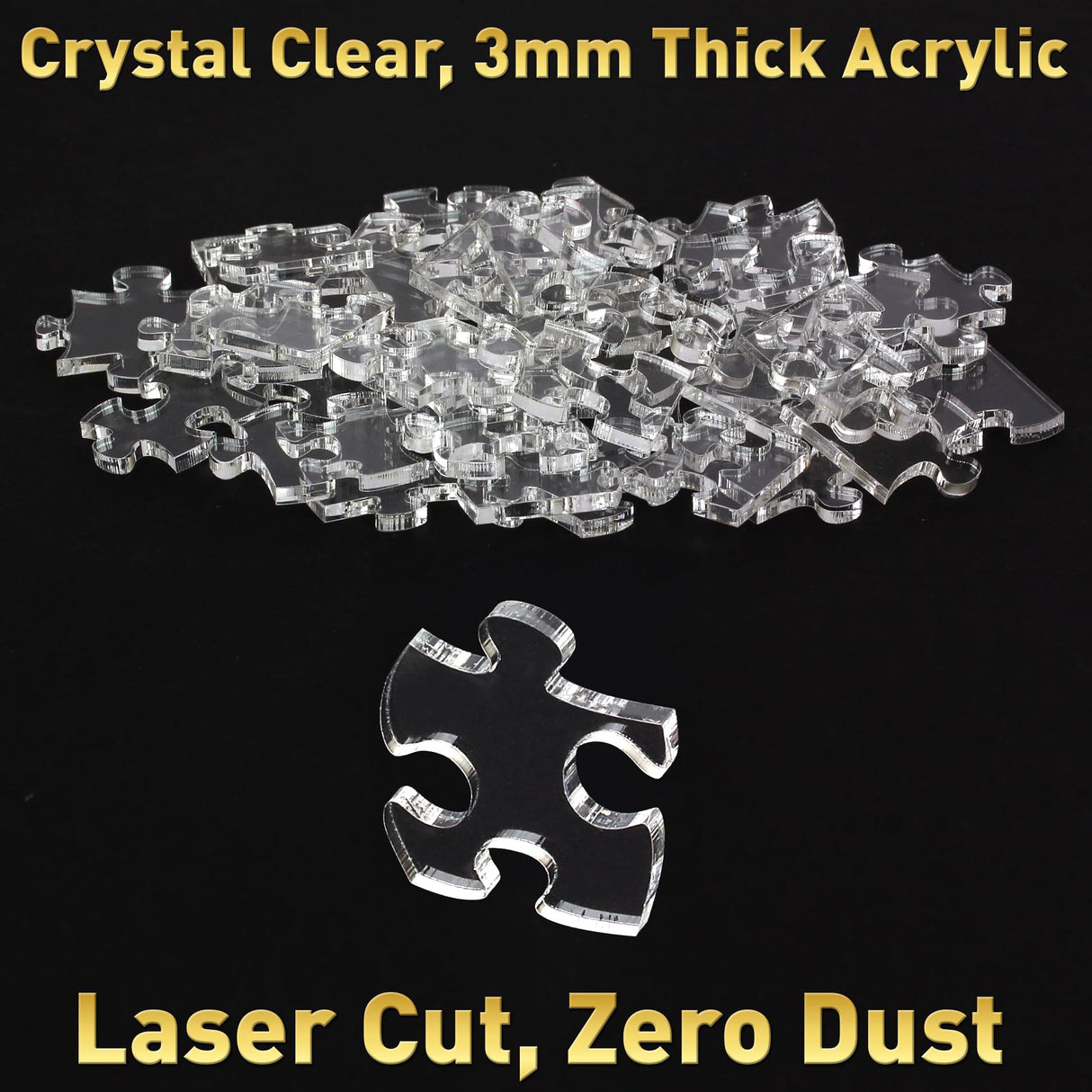 Funwares ImPuzzable Insanely Impossible Puzzle: Clear Acrylic Jigsaw Puzzle for Adults, Every Piece Unique, False Edges, False Corners, Hardest Puzzle for Adults, White Elephant Gift! 200 Piece Puzzle Funwares