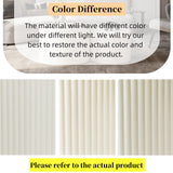 Nesting Coffee Table Set of 2, Modern Drum Side Table End Table, Wave Stripe Round Coffee Table for Living Room, Bedroom, Beige KIGFTSOD