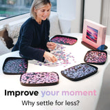 Puzzlup Stackable Puzzle Trays with Box Display Design - Set of 6 Unique Puzzle Sorting Trays - Up to 1500 Pieces - Premium Jigsaw Puzzle Accessory Puzzlup