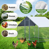 MODCART Large Metal Chicken Coop Chicken Run, Chicken Pen with Water-Resident and Anti-UV Cover, Duck Rabbit House Outdoor (9.8’ W x 6.6’ L x 6.4’ H) MODCART