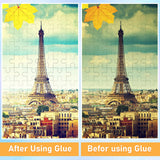 Arrowbash 24 Pcs Preserve 5 X 1000 Piece Puzzle Glue Sheets Clear Adhesive Puzzle Saver Sheets Peel and Stick Tape Extra Large Thick No Mess Grid Tape for Finished Jigsaw Framing Arrowbash