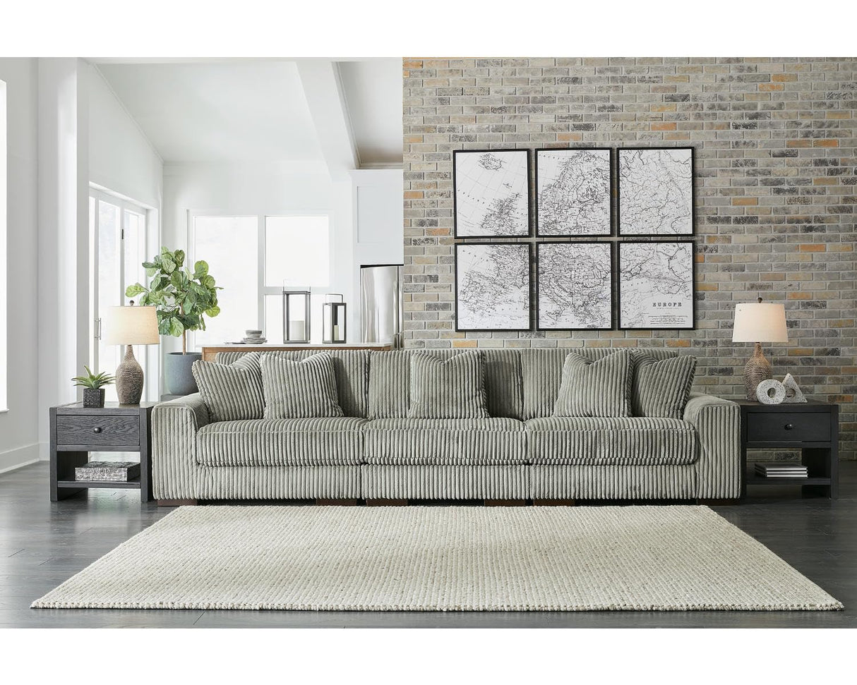 Signature Design by Ashley Lindyn Casual 3-Piece Sectional Sofa with Reversible Cushion, Gray Signature Design by Ashley