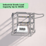 Power Tool Organizer Wall Mount, Lawn Tool Storage Rack for Leaf Blower, Weed Eater, Battery, Charger - Yard Tool Storage Organizer with Storage Hook for Hanging Basement Garage Trimmer/Tool(Gray) Jolensoy