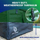 YardStash 143 Gallon Waterproof Deck Box, Portable Outdoor Storage Box for All Weather Tarpaulin Deck Box, Perfect for the Boat, Yard, Patio, or Camping – 143 Gallon, XL Green YardStash