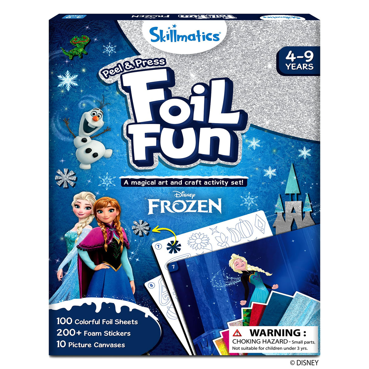 Skillmatics Poke in Art Princesses & Foil Fun Disney Frozen Bundle, Mess-Free Art for Kids, DIY Craft Kits, Creative Activity, Gifts for Ages 4, 5, 6, 7, 8, 9 Skillmatics
