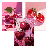 EIBEILI Diamond Art Kits for Adults, 3-Pack Fruit Diamond Painting Kits for Beginner Round 5D Full Drill Diamond Dots Crafts for Home Wall Decor Gifts 12x16 Inch EIBEILI