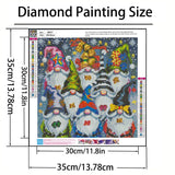 Diamond Paintings Kits for Beginners,Christmas Gnome Diamond Arts Kits for Adults,5D DIY Winter Dwarf Paint by Diamond,Full Drill Diamond Painting Dot Gem Art,for Home Wall Decor13.8x13.8 Inch GXGLLPZBY