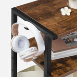 HOOBRO Mobile Printer Stand, 3-Tier Printer Cart Under Desk with Storage, Industrial Adjustable Rolling Cart, Sturdy Little Table on Wheels for Home Office BF28PS01 HOOBRO