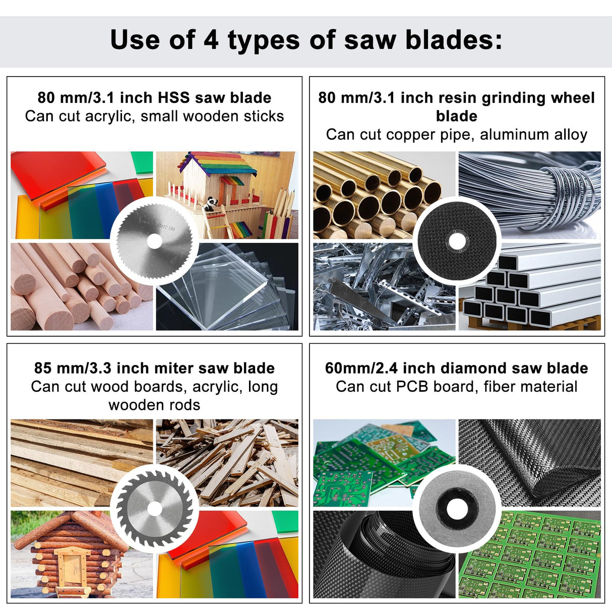 Mini Table Saw with Belt Grinder, 7-Speed Power Supply Adjustable Table Saw Portable Precision Table Saw with 4-Blades and Safety Flap, 0.1-20mm Saw Blade Height Adjustable, Aluminum F FINEC