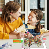 RICUVED Horse Diamond Painting Kits for Adults, Animal Diamond Art Kits for Adults DIY 5D Flowers Diamond Art Painting Full Drill Round Rhinestone Gem Art and Crafts for Home Wall Decor 12X12inch RICUVED