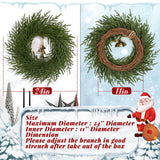 Dolicer Christmas Wreath - 24" Real Touch Norfolk Pine Wreath, Christmas Wreaths for Front Door Artificial Pine Green Wreath with Bell for Wall Windows Mantle Outdoor Outside Christmas Decoration Dolicer