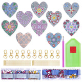 choyaxo 10 Pack Valentine's Day Diamond and Painting Keychain DIY Diamond and Painting Kits for Adult Beginners Love Heart Keychain choyaxo