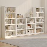 Blini 3-Shelf Tall Bookcase in White - Stylish Wooden Storage Solution for Home & Office blini