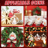 36PCS Wooden Hollow Christmas Ornaments for Paint Christmas Tree Decorations 6 Styles, DIY Blank Unfinished Wood Reindeer Santa Claus Snowman Snowflake Angle Cutouts for Crafts Winter Hanging Decora Sophena