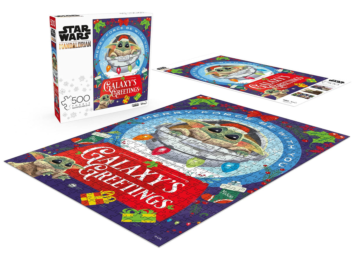 Buffalo Games - Star Wars - : Galaxy's Greetings - 500 Piece Jigsaw Puzzle for Adults -Challenging Puzzle Perfect for Game Nights - Finished Size is 21.25 x 15.00 Buffalo Games