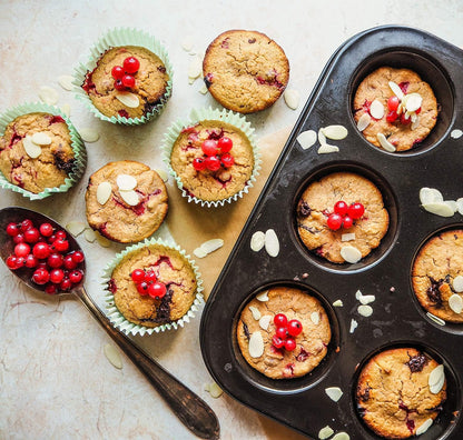 TAOUNOA Muffin Tin, 12-Well Nonstick Cupcake Pan Set of 2, Heavy Duty Steel Muffin Pan