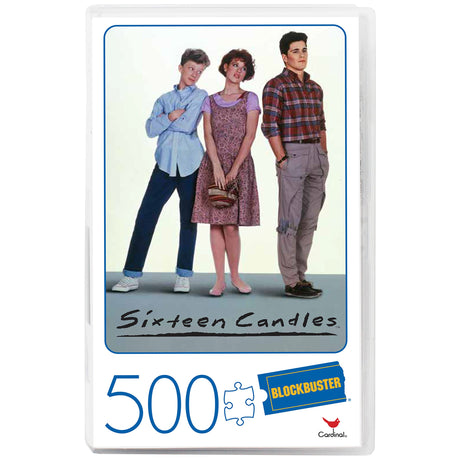 Sixteen Candles Movie 500-Piece Puzzle in Plastic Retro Blockbuster VHS Video Case Spin Master