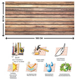 Dundee Deco 3D Wall Panels Wooden Effect - Cladding, Distressed Brown Wood Look Wall Paneling, Styrofoam Facing for Interior and Exterior Applications, DIY, Sample, Size 10 x 10 in. Dundee Deco