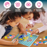 KwestSync Poke in Art Princess Crafts - DIY 8 Magical Princesses & 6 Accessories - Arts and Crafts for Kids Ages 6-8, 8-12, Birthday Gifts for Girls and Boys 6 7 8 9 Years Old KwestSync