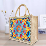 Generic 5D Diamond Art Painting Tote Bag Kit, DIY 5D Diamond Art Painting Handbag Kits, Diamond Art Painting Bag, (Single Side Dot Diamond) (#07-Mandala) WoodArtSupply