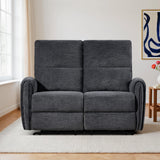 53.5" Zero Wall Hugger Power Reclining Loveseat Sofa with USB & Type-C Ports, Electric Recliner Loveseat with Lumbar Pillows, Small Space Wall Hugger Reclining Couch for Living Room & RV (Dark Grey) LURVIA