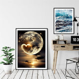NDNXYXGS DIY Moonlight Diamond Art Kits for Adults,5D Moon Diamond Painting Kit for Beginner,Full Round Gem Art Paint by Diamond for Home Wall Decor,Gift for Woman.(Moonlight) NDNXYXGS
