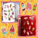 Remuuly 30 Pcs Diamond Painting Magnets Summer Diamond Art Magnet Kits for Adults Spring Flower Animal Cupcake 5D Rhinestones Refrigerator Magnetic Stickers for Fridge DIY Crafts Gifts(Ice Cream) Remuuly
