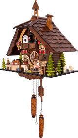 Cuckoo Palace Cuckoo Clock Deer Park Mill Station Chalet-Style 33cm Quartz-Movement Cuckoo Palace