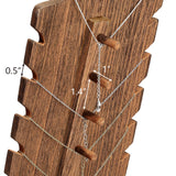 MOOCA Wooden Freestanding Necklace Holder Stand for Multiple Necklaces, Necklace Display Stand, Jewelry Display Stand for Vendor, Brown Color MOOCA