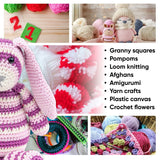 CRAFTISS 30x0.7Oz Acrylic Yarn Mini Skeins - 1300 Yards of Soft Yarn for Crocheting and Knitting Craft Project, Assorted Starter Crochet Bulk Kit for Adults and Kids CRAFTISS