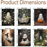 6 Packs Ghost Paint by Number for Adults Unframed,Halloween DIY Adult Painting by Numbers Kits on Canvas,Easy Acrylic Ghost Paint Kit Beginners for Home Decor 12x16 Inch Canrichshop