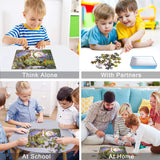 LELEMON Puzzles for Kids Ages 4-8,Dinosaur 100 Piece Puzzles for Kids,Educational Kids Puzzles Jigsaw Puzzles in a Metal Box,Children 100 Piece Puzzle Games Puzzle Toys for Girls and Boys LELEMON