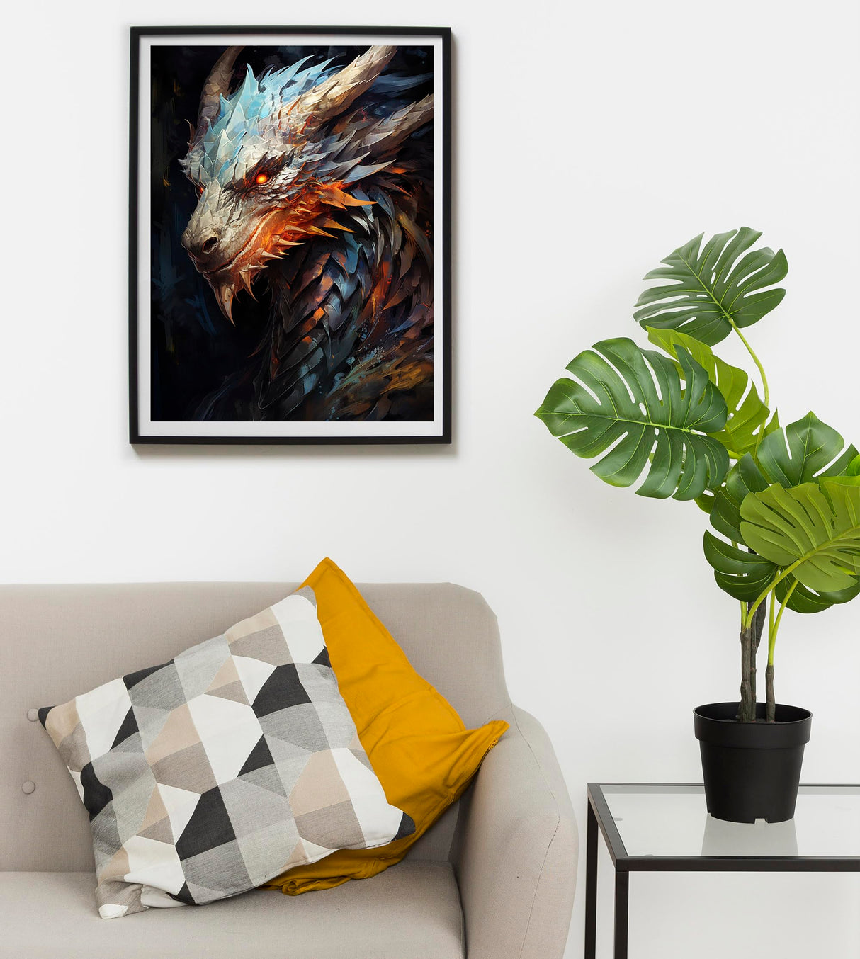 SKRYUIE Paint by Numbers Kit for Adults Beginner Dragon, Acrylic Myths Oil Painting by Numbers Kits with PaintBrushes Paintwork Art Crafts Canvas for Home Decor 16x20 inch / 40x50 cm SKRYUIE