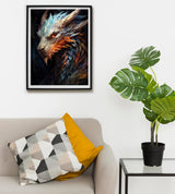 SKRYUIE Paint by Numbers Kit for Adults Beginner Dragon, Acrylic Myths Oil Painting by Numbers Kits with PaintBrushes Paintwork Art Crafts Canvas for Home Decor 16x20 inch / 40x50 cm SKRYUIE