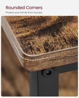 VASAGLE Industrial Kitchen Island with 3 Shelves and Large Worktop in Rustic Brown and Black VASAGLE