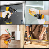 Compact Brushless Power Drill Set,60N.m Cordless Drill Tool Box with 2 Battery & 3/8”Keyless Metal Self-locking Chuck,138Pcs Men Handheld Tool Drill Set,Taladro Inalámbrico for Home Repair Set Drill RYOJEGK