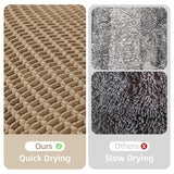 TYUU Waffle Bath Mat, Boho Bathroom Rugs Non Slip Washable Super Absorbent Quick Dry Farmhouse Bathroom Decor, 30"x20" Khaki TYUU