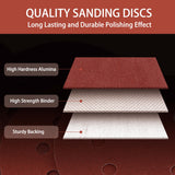 YEHBS 150pcs Sanding Discs Set, 5-Inch 8-Hole Sandpaper, Including 60,80,100,120,150,180,240,320,400,600 Grit for Woodworking or Automotive YEHBS