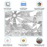 Dekali Designs Seascape Extra Large Coloring Poster for Adults - 35 x 52 Inches Giant Sized on Thick Premium Drawing Paper Dekali Designs