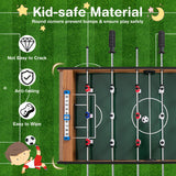 Giantex Foosball Table, 27in Mini Football Table Game w/ 2 Footballs, Score Keepers, ASTM Certification, Wood Soccer Table Top for Kids, Family Night, Parties, Game Rooms (Natural) Giantex