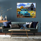 VividMeng Truck Diamond Art Kits for Adults,Rural Diamond Painting Kit for Adults,DIY Full Drill Diamond Painting Truck Gem Art and Crafts 16x12inch VividMeng