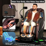 KoziSense 2025 Massage Chair Full Body, Zero Gravity SL-Track Shiatsu Massage Recliner Chair with Heat, AI Control, Body Scan and Calfrest Extension KoziSense