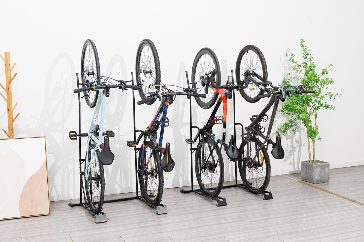 YueTong Vertical Bike Stand, 2 Bike Rack Garage, Upright and Horizontal, Indoor Bicycle Storage for Floor. YueTong