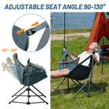 TIMBER RIDGE Hammock Camping Chair with Adjustable Backrest, Heavy Duty Folding Hammock Chair Supports 300lbs, Portable Hammock Chair for Camping, Travelling and Patio, Blue TIMBER RIDGE